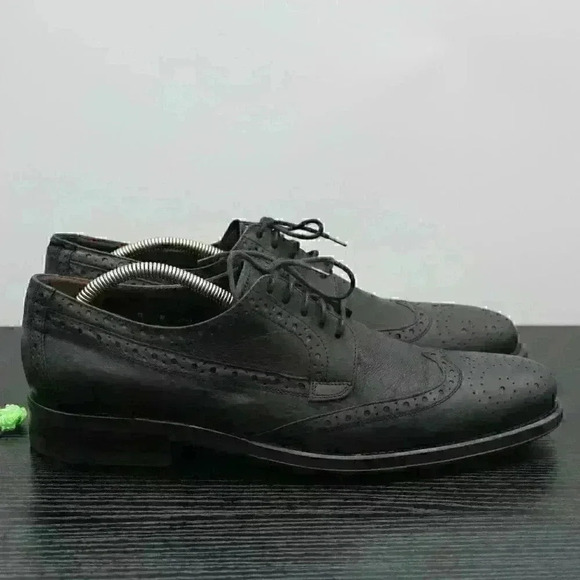 Donald Plinier Emerik Men’s Black Distressed Leath